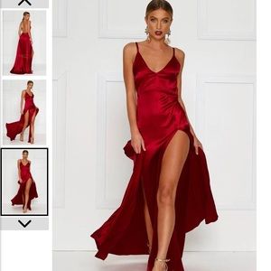Red Satin Dress